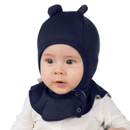 Blue Merino Wool Baby Balaclava