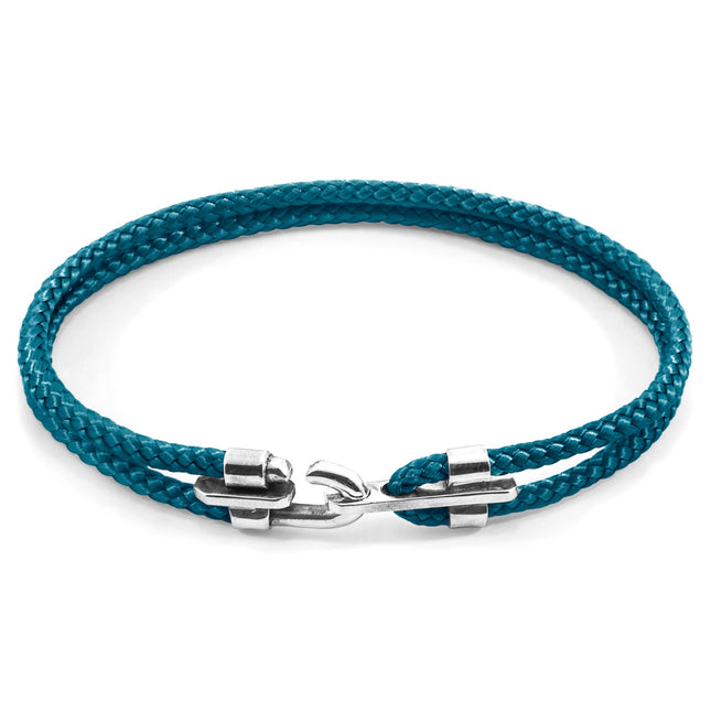 Canterbury Silver and Rope Bracelet - Ocean Blue - LoveStyle World