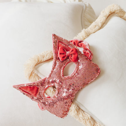 Cat Mask - Pink Sequins