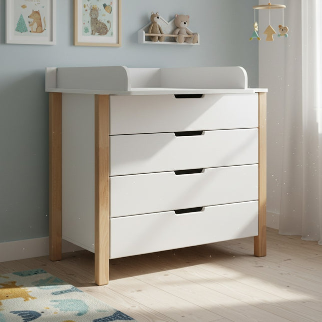 Changing Dresser ELIN - Natural/White