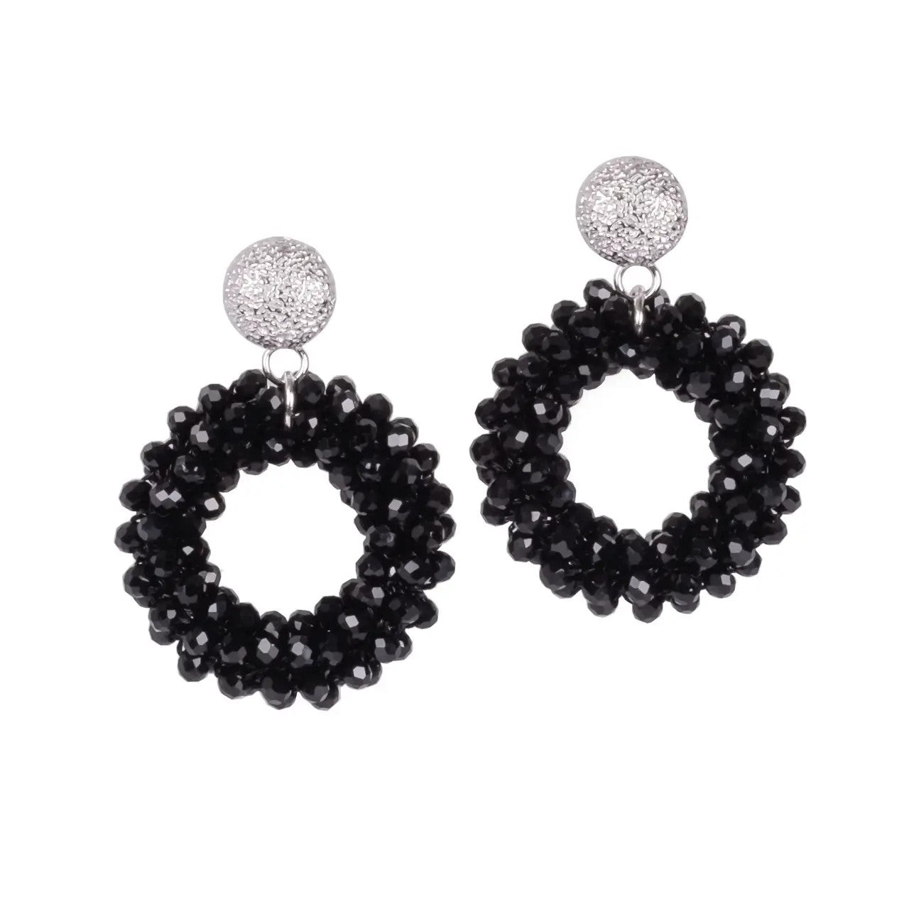 Cherie Boho L Earrings - Rose Gold and Silver