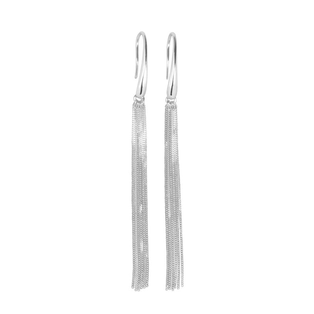 Cherie L-Tassel Earrings - Rose Gold and Silver - LoveStyle World