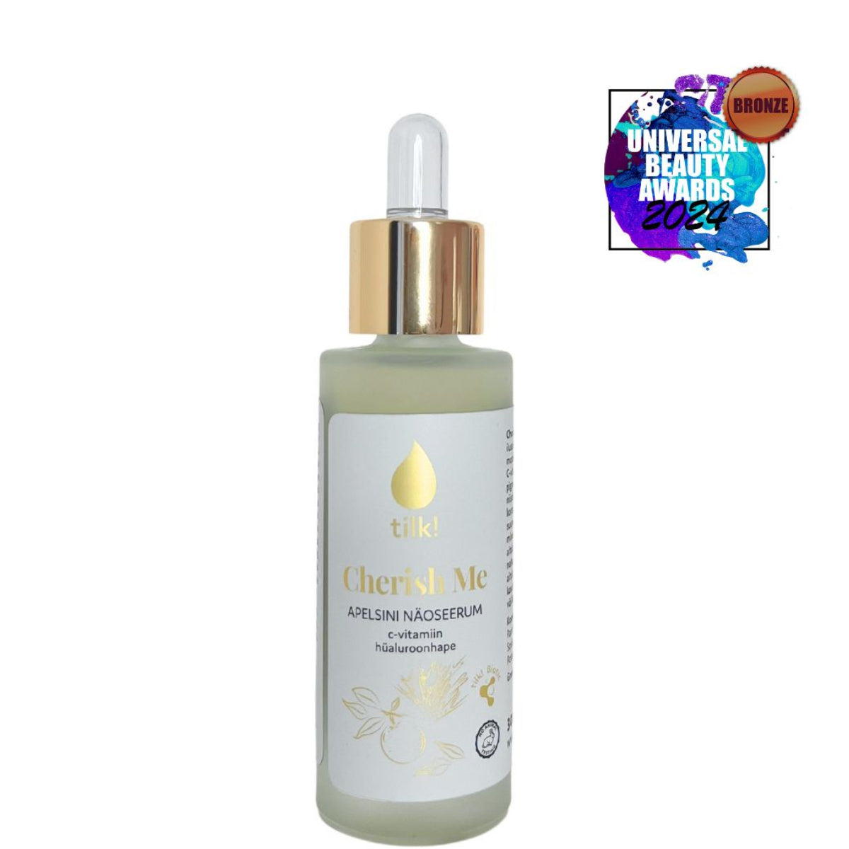 Cherish Me Probiotic Orange Face Serum with Vitamin C and Hyaluronic Acid, 30ml