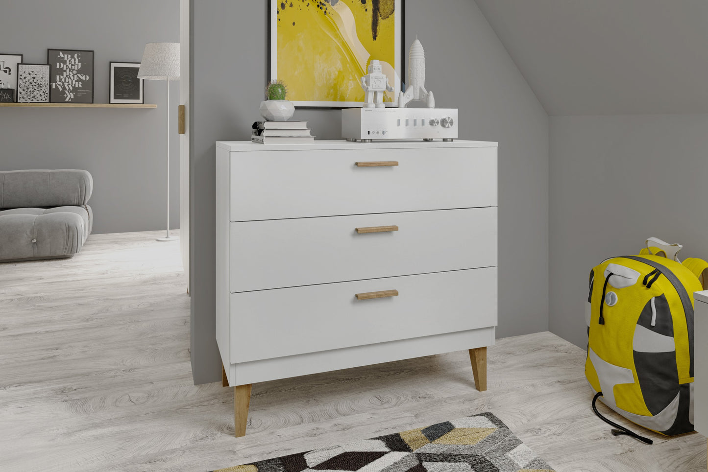 Chest of Drawers Kubi - White