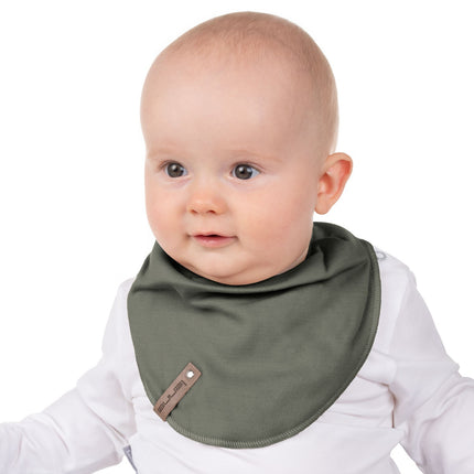 Children’s Merino Wool Neck Warmer – Khaki / Green