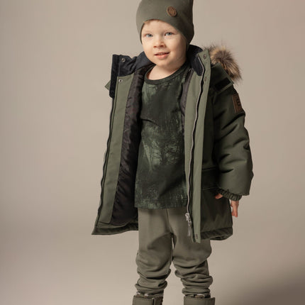 Children’s Merino Wool Pants – Khaki / Green
