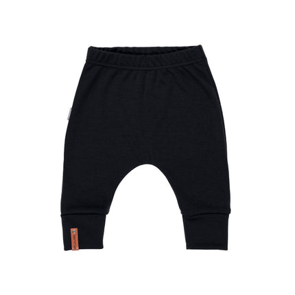 Children’s Merino Wool Top and Trousers Set – Black