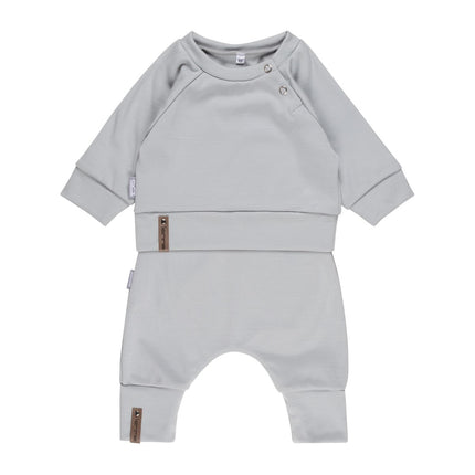 Children’s Merino Wool Top and Trousers Set – Grey