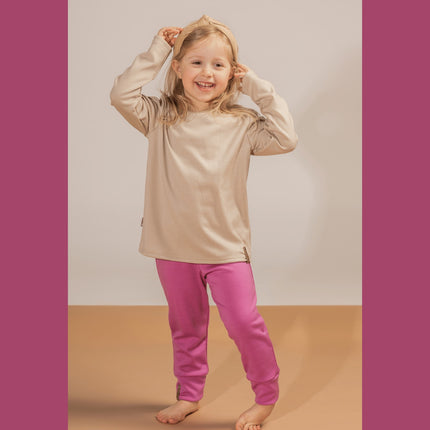 Children’s Merino Wool Top – Beige
