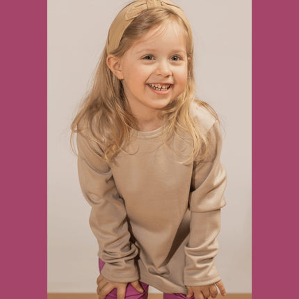 Children’s Merino Wool Top – Beige