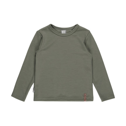 Children’s Merino Wool Top – Khaki / Green