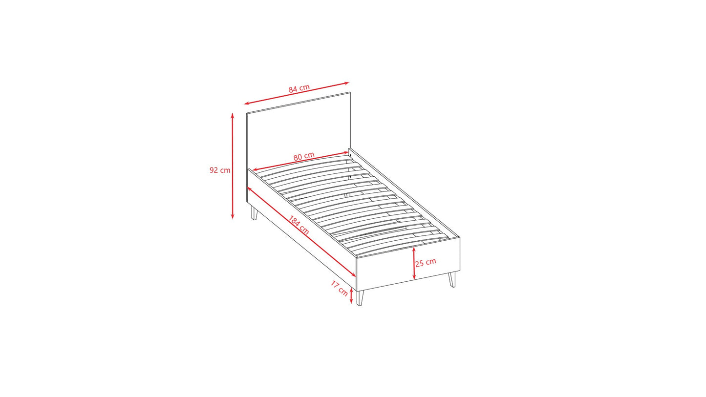 Children's Bed Kubi - Grey
