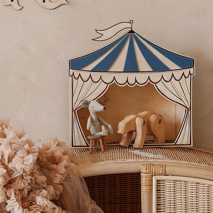 Mr. Bear and his Circus Bike – Wooden Wall Decoration