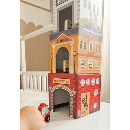 City Vehicles in Boxes Puzzle Cubes
