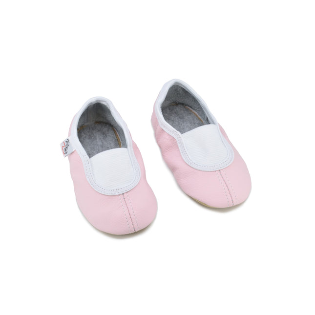 Classic Leather Slippers with Elastic for Kids - Pink - LoveStyle World