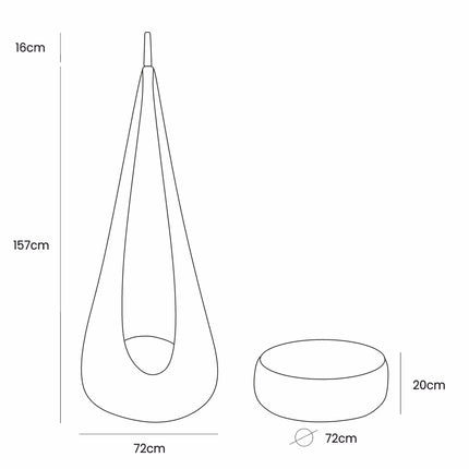 Cocoon Swing for Kids - Frosty Mist