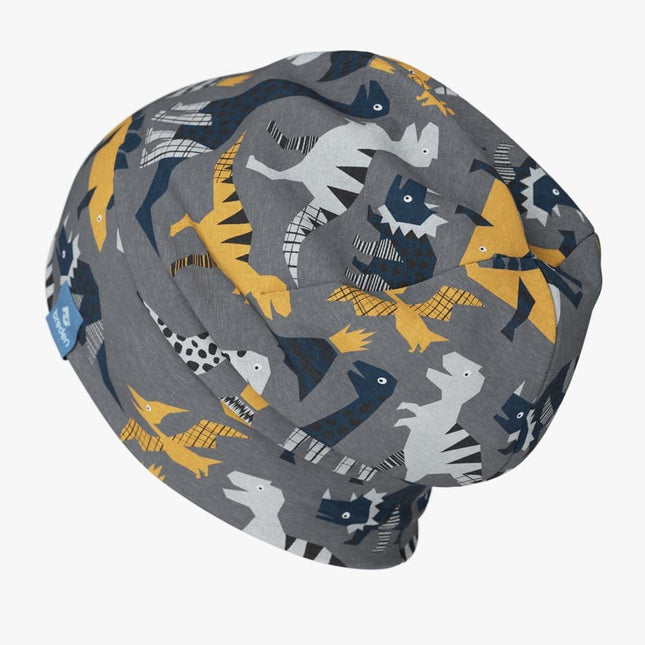 Cotton Beanie Hat With Folds DARGO - Dinosaurs - LoveStyle World