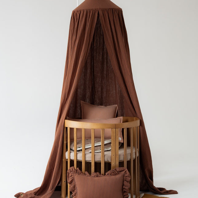 Cotton Canopy - Brown Stripes