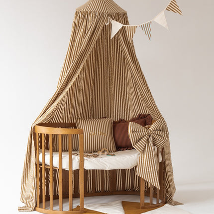 Cotton Canopy - Olive Stripes