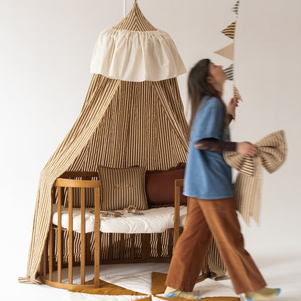 Cotton Canopy - Olive Stripes