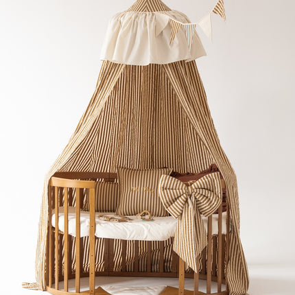 Cotton Canopy - Olive Stripes