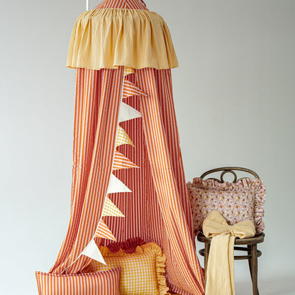 Cotton Canopy - Pink And Orange Stripes