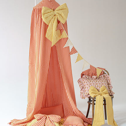 Cotton Canopy - Pink And Orange Stripes