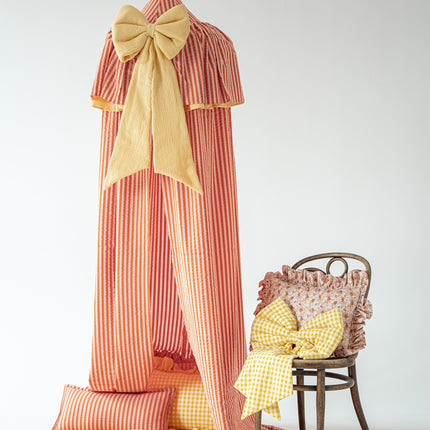 Cotton Canopy - Pink And Orange Stripes