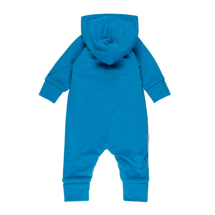 Cotton-Lined Merino Wool Baby Overall – Bright Blue