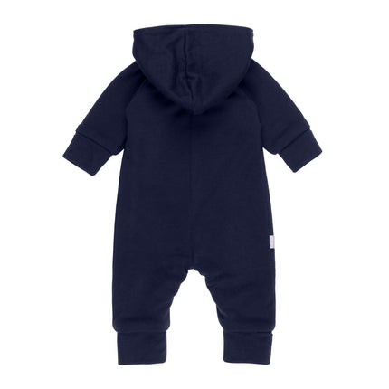 Cotton-Lined Merino Wool Baby Overall – Navy Blue
