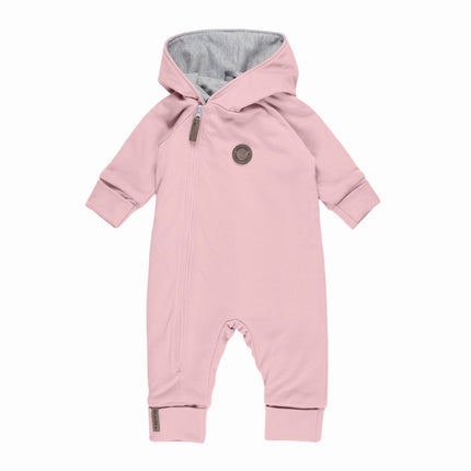 Cotton-Lined Merino Wool Baby Overall – Pink