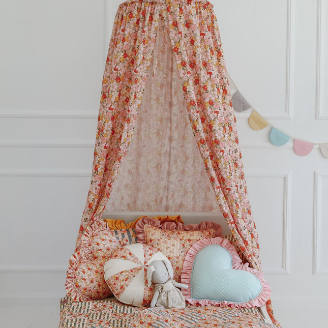 Cotton Quilted Patchwork Blanket + Pillow Set Small - Summer Garden - LoveStyle World