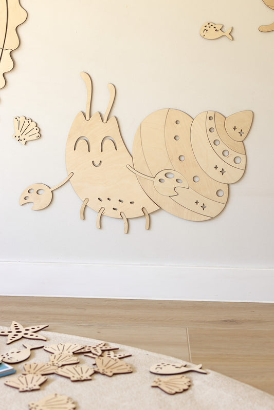 Wooden Wall Decoration - Crab