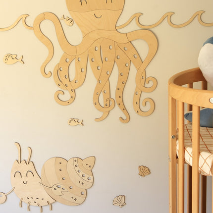 Wooden Wall Decoration - Crab