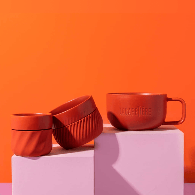 La Cafetière Red Coffee Mugs, 3 pcs - LoveStyle World