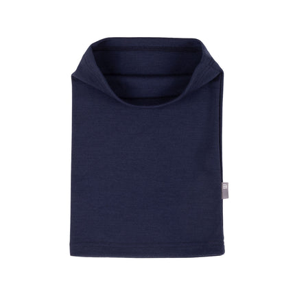 Dark Blue Single-Layer Merino Wool Tube Scarf