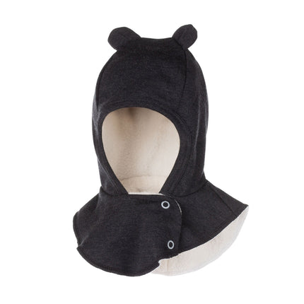 Dark Grey Merino Wool Baby Balaclava