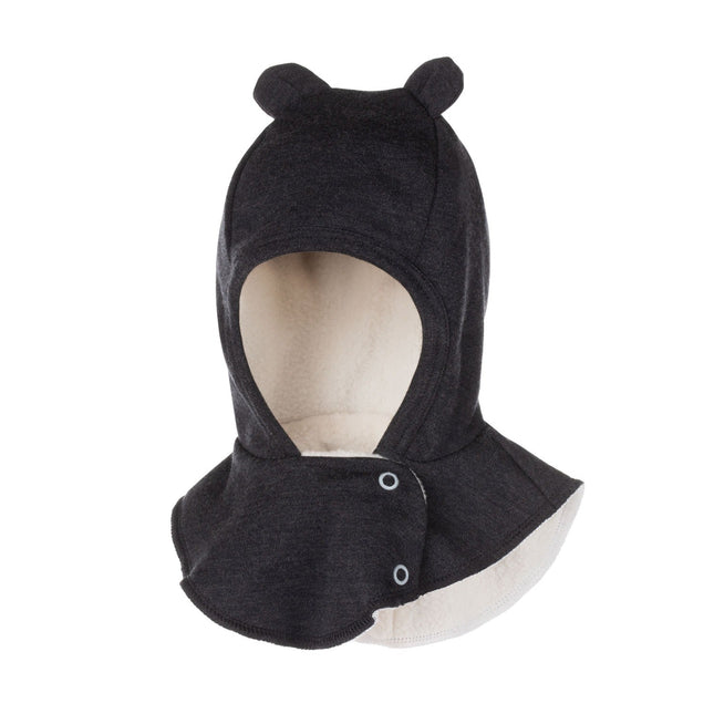 Dark Grey Merino Wool Baby Balaclava
