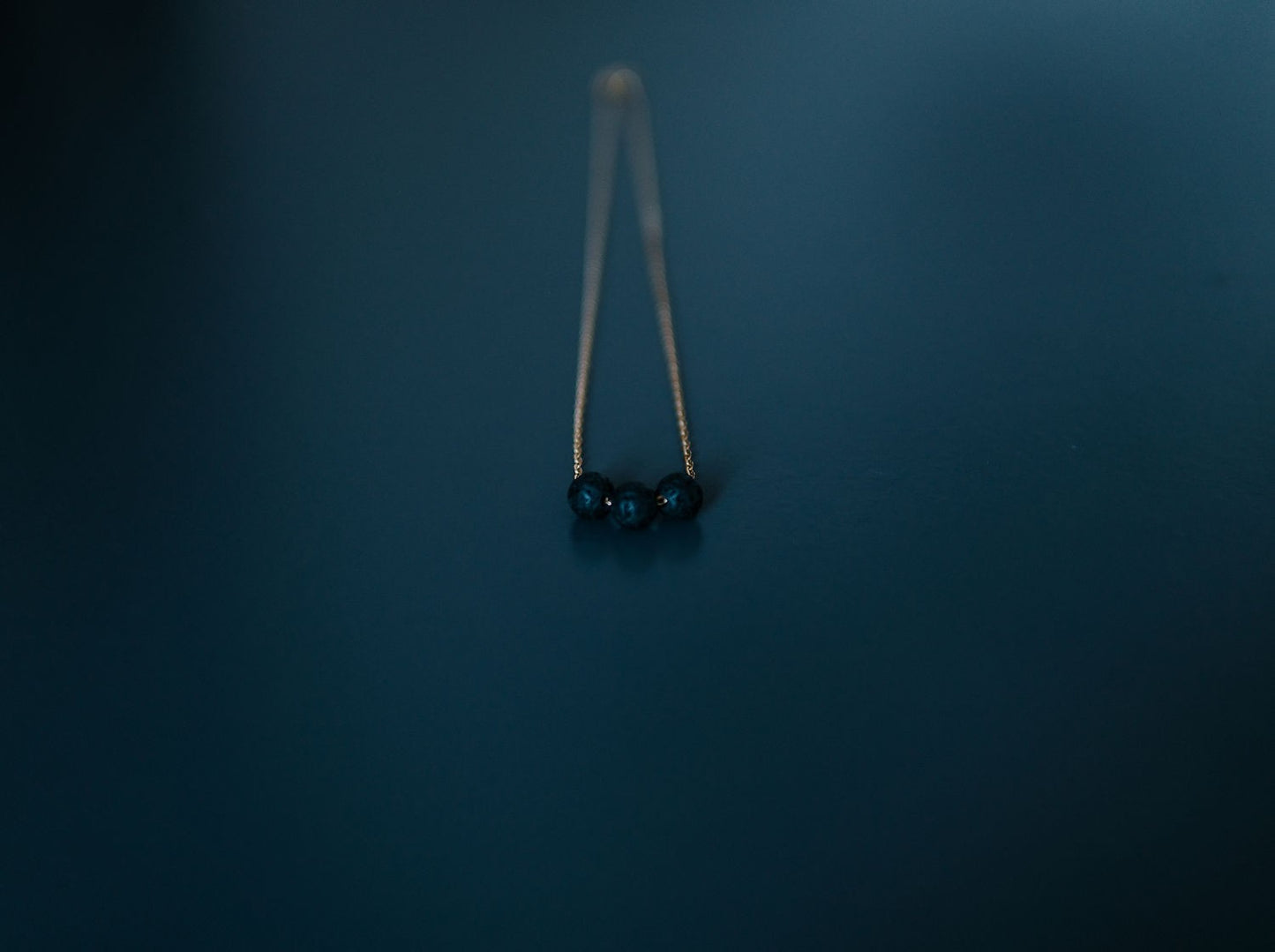 Diffuser Necklace with 3 Lava Beads