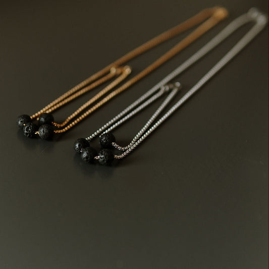 Diffuser Set, Necklace and Bracelet - Pink Lava