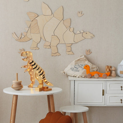 Dinosaur Stegosaurus - Wooden Wall Decoration