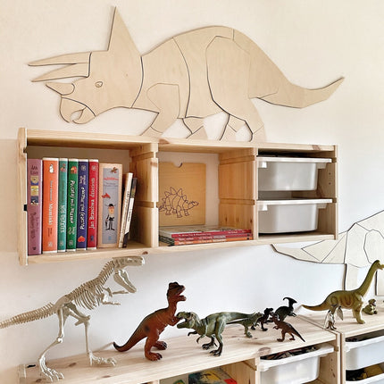 Dinosaur Triceratops – Wooden Wall Decoration