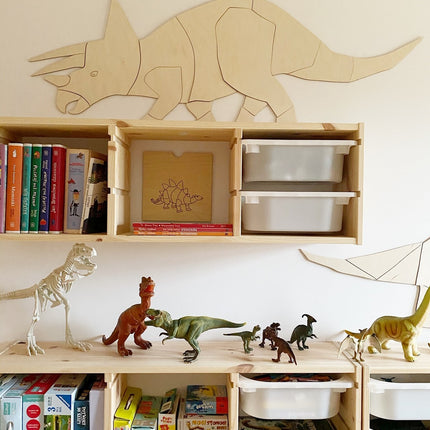 Dinosaur Triceratops – Wooden Wall Decoration