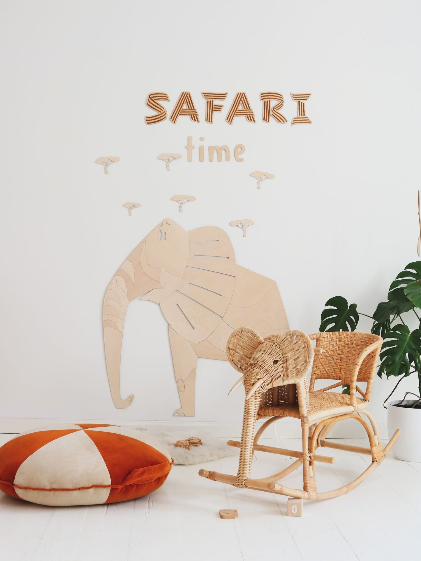 Safari Elephant – Wooden Wall Decoration