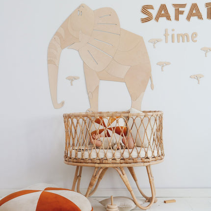 Safari Elephant – Wooden Wall Decoration