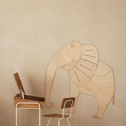 Safari Elephant – Wooden Wall Decoration