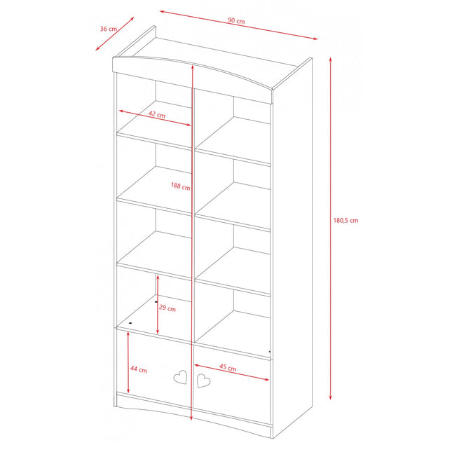 Double Bookshelf Julia - LoveStyle World