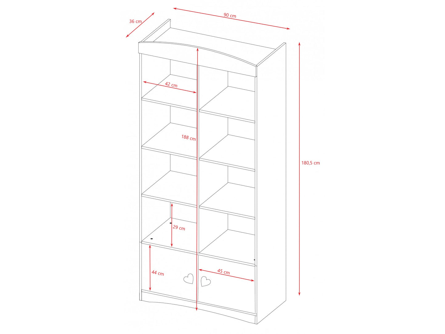 Double Bookshelf Julia
