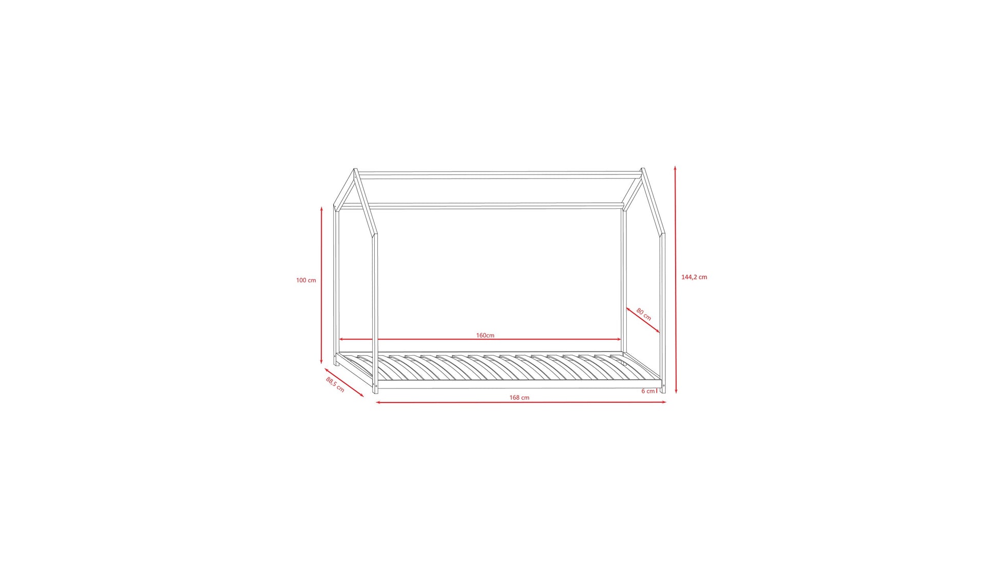 House Bed Bella - Natural