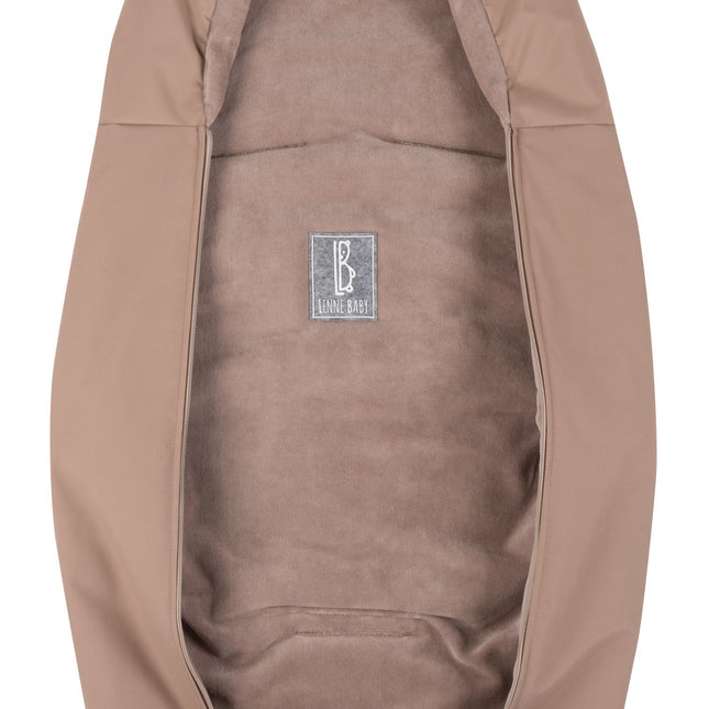 Down-Filled Baby Winter Footmuff – Brown / Beige, One Size
